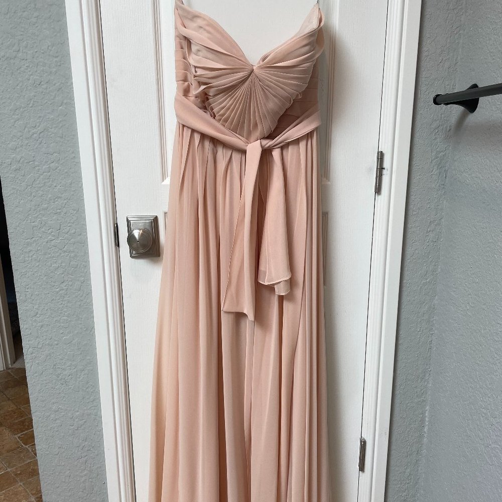 Anthropologie BHLDN Strapless Pink Formalwear Dress Size 14